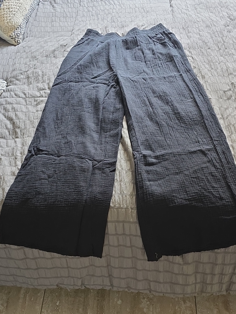 Zennana  Black Wide-Leg Lounge Pants Sz Lg